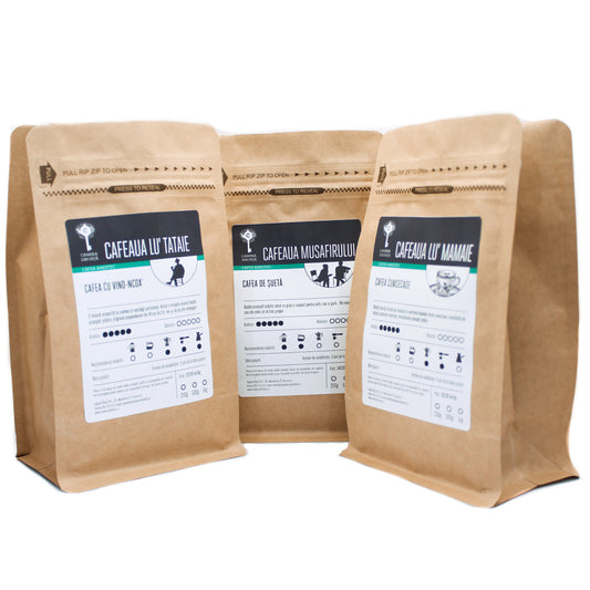 Pachetul Curiosului de cafea - 1.5Kg (3 x 500g)